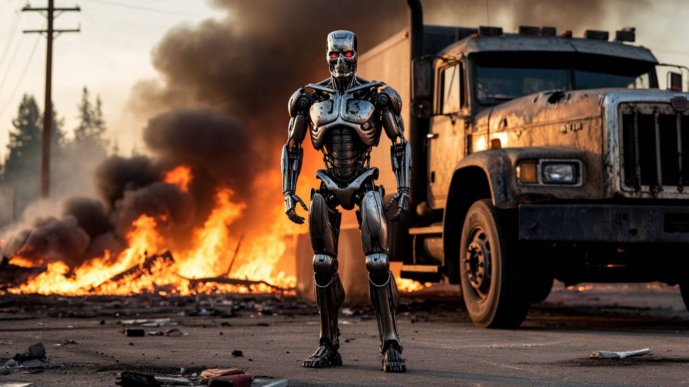 Терминатор и Кайл Риз в прошлом за Сару Коннор подрались. The Terminator Remastered Edition (Sega).