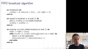 Distributed Systems 4.3： Broadcast algorithms