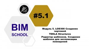 [BIM-SCHOOL 2020] 5.1 TEKLA Structures. Редактор шаблонов. Создание шаблона экспликации помещений