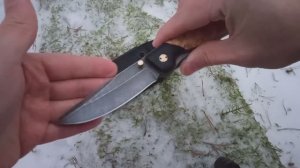 Складной нож из дамасской стали (краткий обзор)