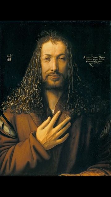 Ожившая картина Альбрехта Дюрера «Автопортрет в образе Христа» смотреть онлайн