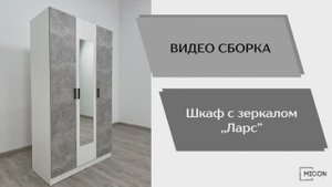 Видео сборка. Шкаф комбинированный Ларс 1,2 с зеркалом.