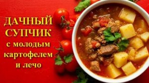 Дачный супчик из молодого картофеля и тушенки на скорую руку. Оригинально и вкусно