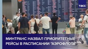 Минтранс назвал приоритетные рейсы в расписании "Аэрофлота"