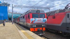 «Вновь гости из Северной столицы» Тепловозы ТЭП70БС - 362; 365 с поездом N940 «Поезд Памяти - 2025»