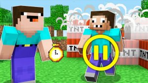 Нуб остановил время и затролил про в Майнкрафт DakPlay ДакПлей