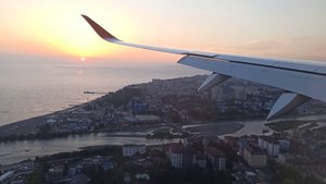 Аэрофлот | Взлет и посадка в Сочи на самолете Airbus A350 авиакомпания Аэрофлот