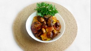 Жареный КАРТОФЕЛЬ с ГРИБАМИЁ! ВЕГЕТАРИАНСКОЕ блюдо, пошаговый рецепт!