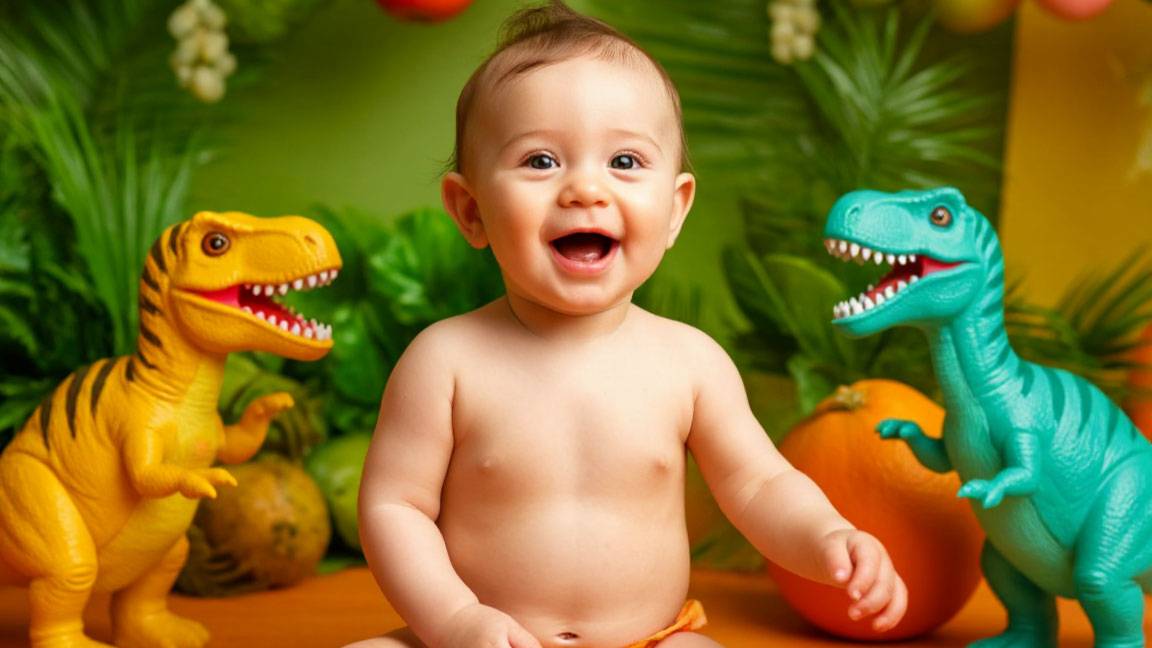 Детские фруктовые танцы с динозаврами Сенсорное видео с низкой стимуляцией для младенцев смотреть онлайн