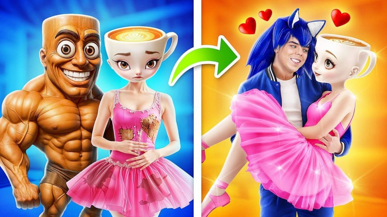 От Ботанши в Популярную! SONIC Превратил Ботанку в БАЛЕРИНУ Капучину! Italian Brainrot Преображение смотреть онлайн