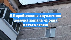 В Биробиджане двухлетняя девочка выпала из окна пятого этажа