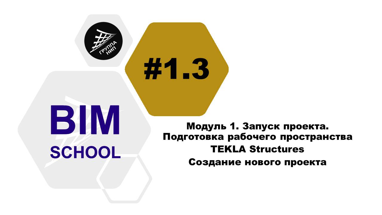 [BIM-SCHOOL 2020] 1.3 TEKLA Structures. Создание нового проекта