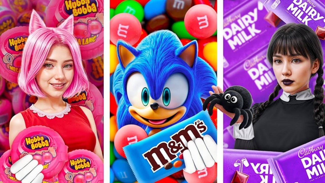 Как Пронести Сладости Мимо Уэнсдей Аддамс! Sonic the Hedgehog vs Уэнсдей Аддамс vs Amy Rose! смотреть онлайн