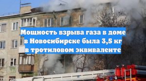 Мощность взрыва газа в доме в Новосибирске была 3,5 кг в тротиловом эквиваленте