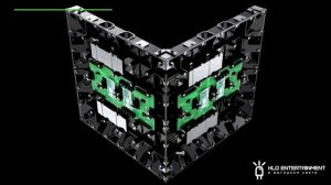 Светодиодный куб с настоящим прямым углом из кабинетов СоколИТ RGB MX с гранями под 45 градусов