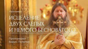 Исцеление двух слепых и немого бесноватого. Протоиерей Борис Потапов (27.07.2025)