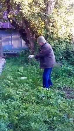 Mowing grass in the village . #grass #mowinggrass #village #july #summer