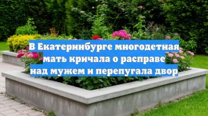 В Екатеринбурге многодетная мать кричала о расправе над мужем и перепугала двор
