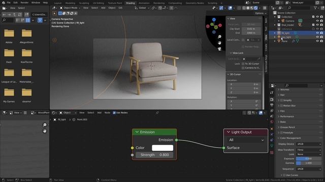559100-15 - Rendering Final Image - Create furniture in blender