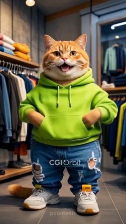 Рыжий котик модник
