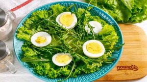 Cалат с рукколой и мидиями