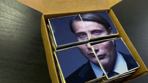 Мадс Миккельсен шоколадный подарок - фотопазл