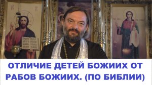 Отличие детей Божиих от рабов Божиих (по Библии). Священник Валерий Сосковец