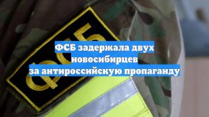 ФСБ задержала двух новосибирцев за антироссийскую пропаганду