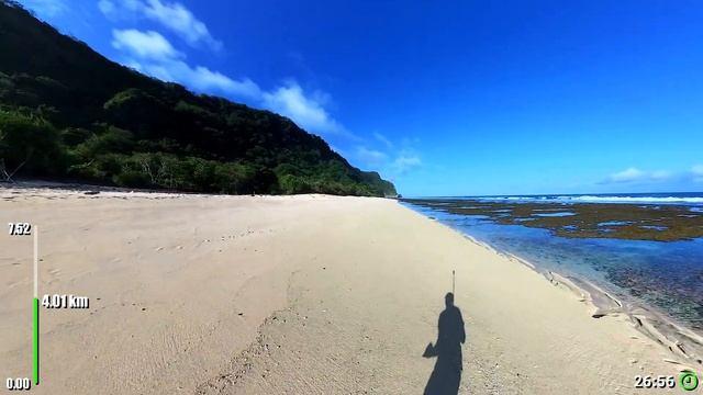 Virtual Running Video For Treadmill With Music on Nyang Nyang Beach Bali