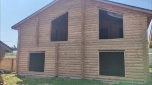 Пескоструйная обработка дома, бани, беседки и забора из бревна 1400м² +79152806403