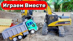 МУЛЬТИКИ ПРО МАШИНКИ И СТРОЙКУ ДЛЯ ДЕТЕЙ 🚗 ИГРШУЧЕНЫЙ САМОСВАЛ И ЭКСАВАТОР НА СТРОЙКЕ