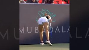 Российская теннисистка вынесла жука за пределы поля,но некий американец раздавил его.