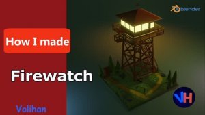 Firewatch in Blender | Modeling Low Poly | Timelapse Modeling