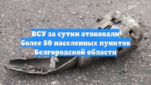ВСУ за сутки атаковали более 50 населенных пунктов Белгородской области