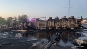 Пожар на автостраде М-4 "Дон".