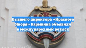 Бывшего директора «Красного Якоря» Барыкина объявили в международный розыск