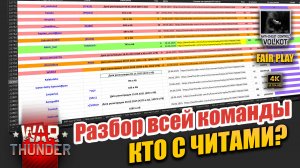 Разбор всей КОМАНДЫ | КТО С ЧИТАМИ? #warthunder