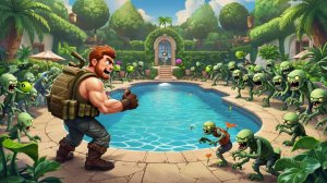 ТРУДНЫЙ УРОВЕНЬ: МИРОН защищает БАССЕЙН от зомби! Секретная тактика в PvZ Android