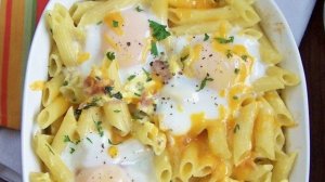 Макароны с яйцом