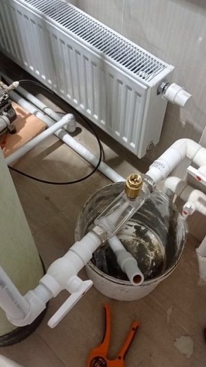 Упрощённая аэрация воды эжектором в системе водоочистки