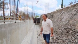 Подпорная стена в Крыму // Строительство монолитного дома 400 м2 в Алуште