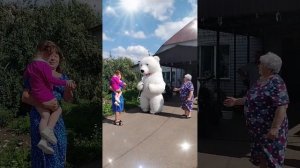 Поздравление от белого мишки в Оренбурге .mp4