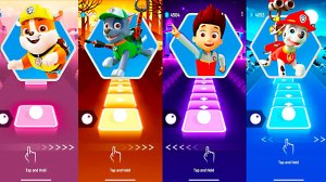 PAW PATROL: RUBBLE VS ROCKY VS RYDER VS MARSHALL 🎶 Tiles Hop EDM RUSH! - Coffin Dance Song