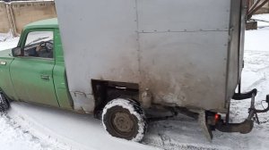 На самопальном шинъене с прицепом, под загрузку !
