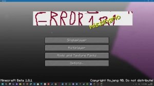 Создал новую версию Майнкрафта ERROR181