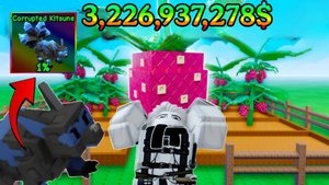 ВЫРАСТИЛ ОГРОМНУЮ ELDER STRAWBERRY И ПОЛУЧИЛ *CORRUPTED* КИЦУНЭ С ПАКА В ВЫРАСТИ САД РОБЛОКС!