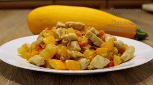 Сочная куриная грудка за 20 минут. Куриная грудка с кабачками. Готовим с Оксаной Валерьевной.