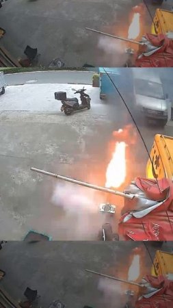 Загорелся аккумулятор велосипеда.
