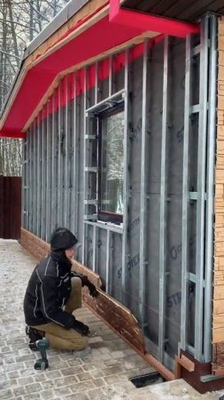 Монтаж фасада с утеплителем