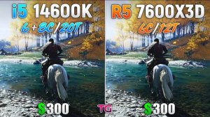 Ryzen 5 7600X3D vs Core i5 14600K - Test in 10 Games